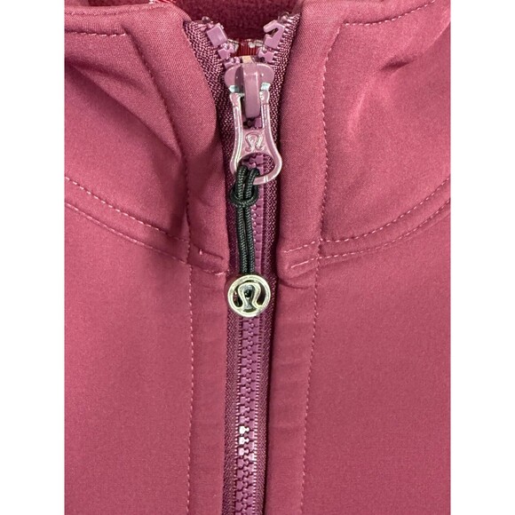 Lululemon Apres Women's 8 Long Raspberry Softshell Hooded Jacket Full Zip‎ Coat - Picture 10 of 13